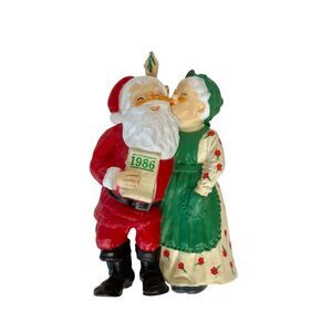 Hallmark Keepsake Merry Mistletoe Ornament Time Christmas 1986 Mr Mrs Claus